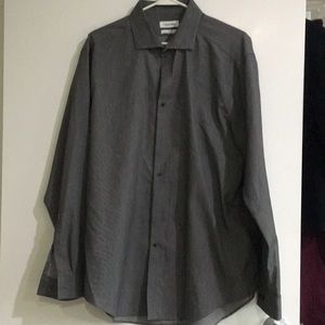 Gray Calvin Klein long sleeve dress shirt